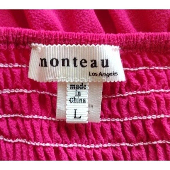 Monteau Top Womens Large Sleeveless Boning Decorative Buttons Peplum - Picture 8 of 10